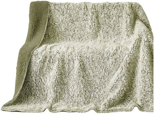 ForHome Κουβέρτα Sherpa Υπέρδιπλη 220x240εκ. Πράσινο