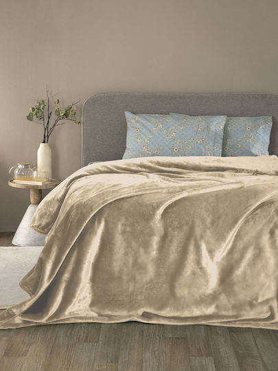 Palamaiki Κουβέρτα Fleece Μονή 160x220εκ. Fog