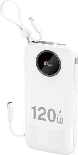 Dudao K13 Power Bank 10000mAh 22.5W with USB-A Port and USB-C Port Power Delivery White