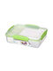Sistema Microwave Plastic Lunch Box Green 975ml