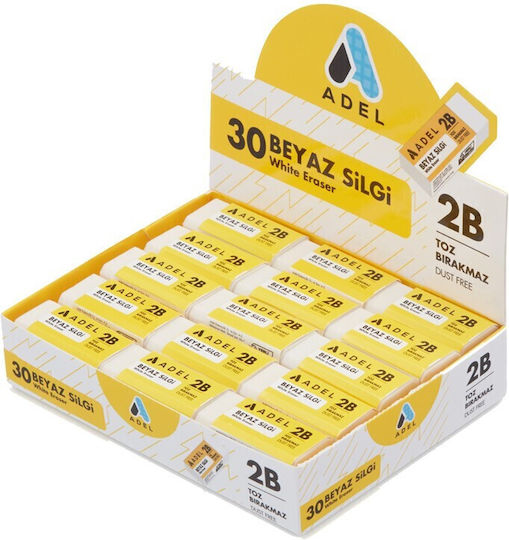 Adel Radiergummi-Set für Bleistifte Dust Free 30Stück Weiße
