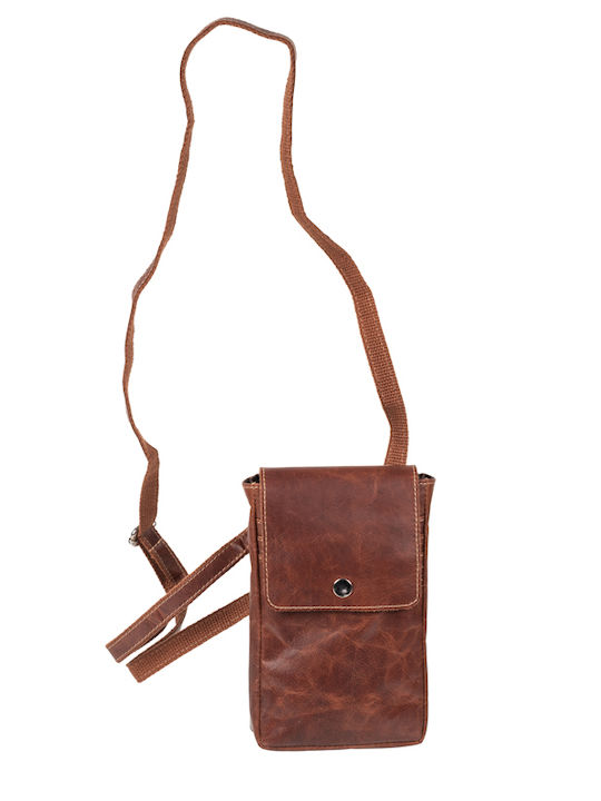 Leder Damentasche Schultertasche Tabac Braun