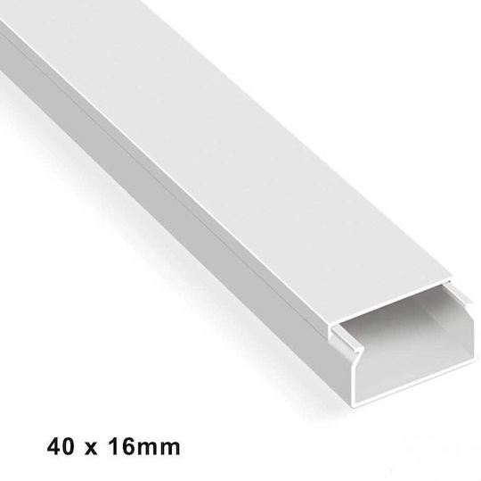 Κανάλι Αυτοκόλλητο 40x16mm Speedfix Βέργα 2μ Μήκος