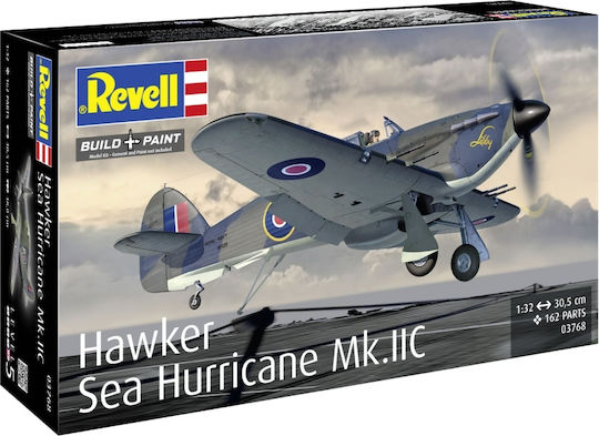 Assembly Model Revell Fighter Hawker Sea Hurricane Mk.iic 162 Pieces