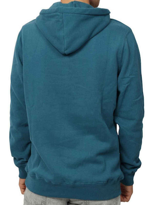 Funky Buddha Φούτερ με Κουκούλα Indian Teal
