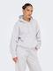 Damen Sweatshirt Kapuzen Grey