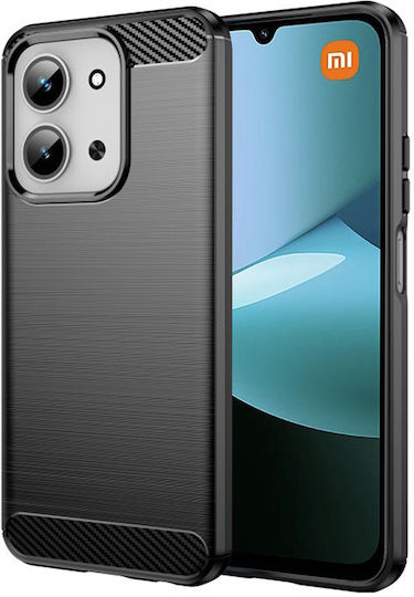 Techsuit Carbon Rückseite Umschlag Silikon / Kunststoff Schwarz Xiaomi Redmi 15C 5G / Poco C85