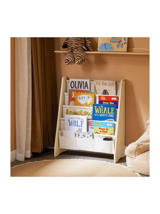 Bibliotecă pardoseală Lemn Bej 63x28x76cm