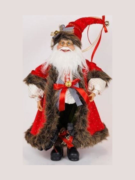 Decorativ Moș Crăciun Roșuς din Plastic 46cm.