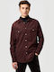 Western Long-sleeved Corduroy Shirt Mahogany