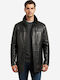Leather Winter Jacket Black