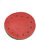 Rundes Leder- Magnet- mit Löchern 3,5cm Vintage Rotes
