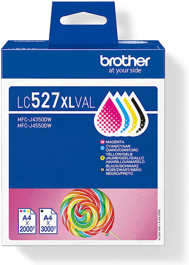 Brother LC527XLVAL Original Pack of 4 InkJet Printer Inks Yellow / Cyan / Magenta / Black