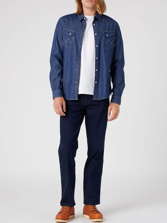 Wrangler Texas Παντελόνι Τζιν Straight Blue Black
