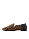 Leder Damen Mokassins in Braun Farbe
