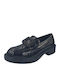 Lackleder Damen Mokassins in Schwarz Farbe