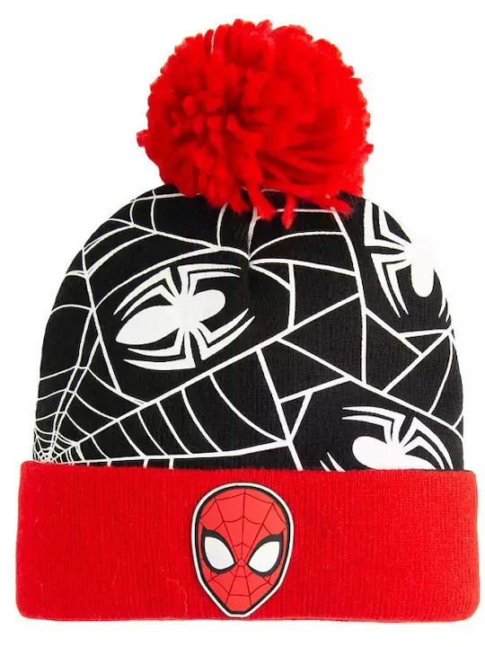 Spiderman Детска Шапка Плетено Червен
