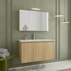 Drop Waschtisch mit Waschbecken & Spiegel L90xB...