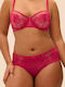 Women's Slip Seamless with Lace Magenta