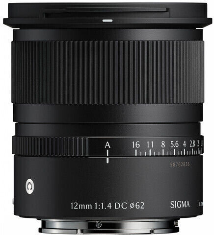 Sigma Crop Camera Lens 12mm f/1.4 Fixed for Fujifilm X Mount Black