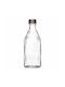 Homestyle Prisma Bottle Water Glass with Screw Cap Silver/Transparent 1000ml