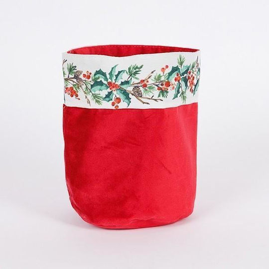 Weihnachtsaccessoires Korb Brautstrauß Stoff 18x22cm Eurolamp 600-47170