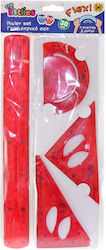 Διακακης Γεωμετρικο Σετ Flexi 4τem 30cm 2χρωμ Littlies Διακακης Γεωμετρικο Σετ Flexi 4τem 30cm 2χρωμ Littlies