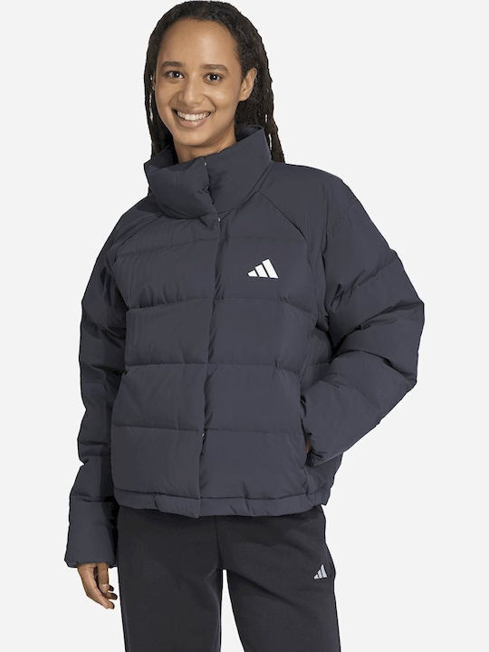 Helionic Damen Puffer Jacke für Winter Schwarz
