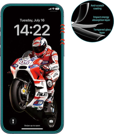 Anank 3D Анти Напукване 5x Подсилен Защитен Екран За Iphone 17 Pro Max Черен