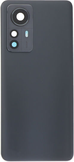Battery Cover Battery Door + Battery Door Adhesive + Back Camera Lens Bezel Gray for Xiaomi 12 Pro