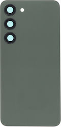 Green Battery Door Cover and Adhesive Back Camera Lens Bezel for Samsung Galaxy S23 Green Battery Door Cover and Adhesive Back Camera Lens Bezel for Samsung Galaxy S23