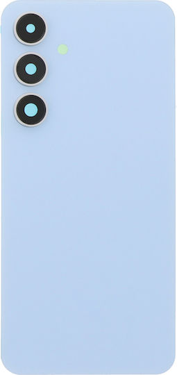 Battery Cover Battery Door + Battery Door Adhesive + Back Camera Lens Bezel Blue for Galaxy S24 FE