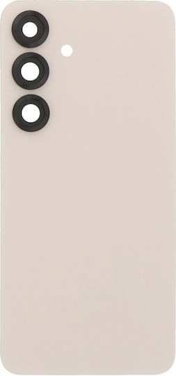 Battery Cover Battery Door + Battery Door Adhesive + Back Camera Lens Bezel Pink for Galaxy S25
