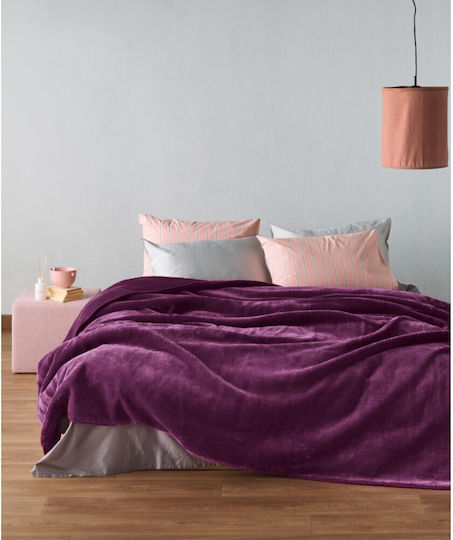 Kentia Loft Bella Κουβέρτα Βελουτέ Ημίδιπλη 180x220εκ.