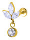 Nire Titanium Dangle Earrings Gold Plated