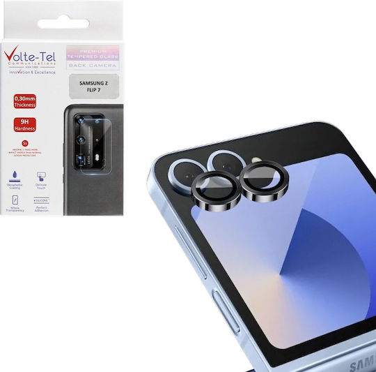 Volte-Tel Camera Protection Tempered Glass Black for the Samsung Z Flip 7 5G F766