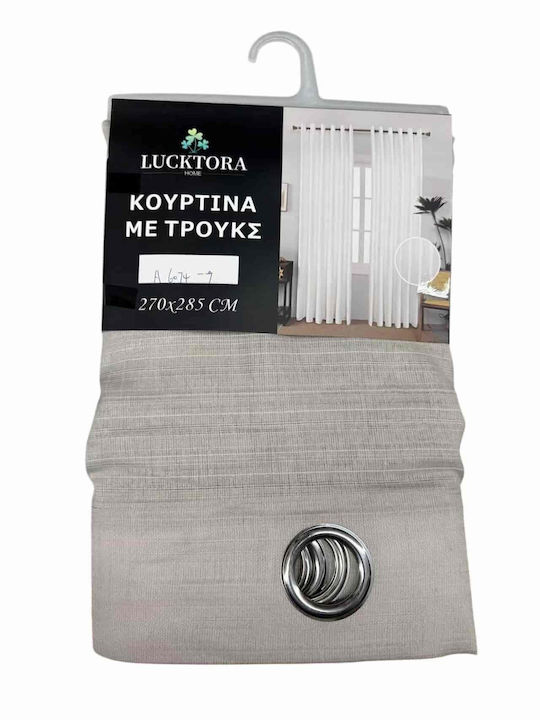 Lucktora Vorhang mit Grommet Braun LCT-14688 270x285cm