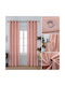Lucktora Curtain with Grommet Pink LCT-11565 140x260cm