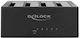 DeLock Docking Station for 4 Hard Drives SATA 2.5" / 3.5" with Connection USB 3.2 (63930)