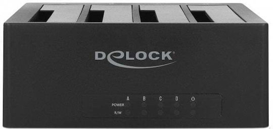 DeLock Docking Station for 4 Hard Drives SATA 2.5" / 3.5" with Connection USB 3.2 (63930)