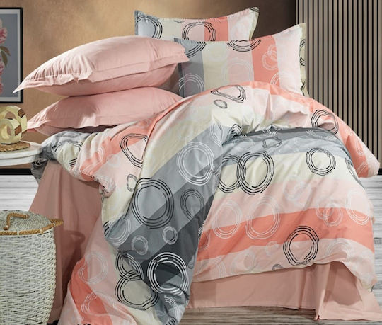 MayHome Sheet Sets Semi-Double with Elastic 120x200+25cm. Geometric 3pcs
