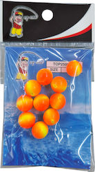 Top One Künstliche Köder Rund Leuchtend Gelbe Orange 14mm