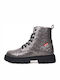 Pasadena Kids Boots with Laces Silver