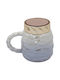 Keskor Becher Keramik mit Deckel Lila 450ml
