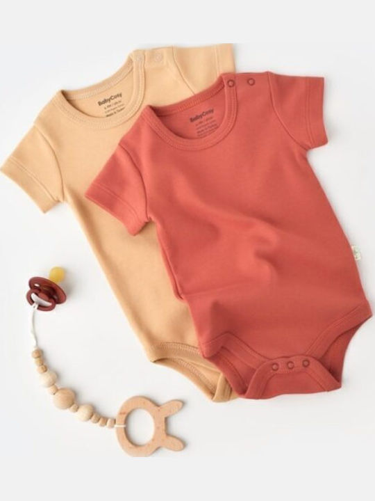 Baby Cosy Σετ Κορμάκια Σομόν & Κεραμιδί