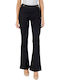 Women's Fabric Trousers Flared Black