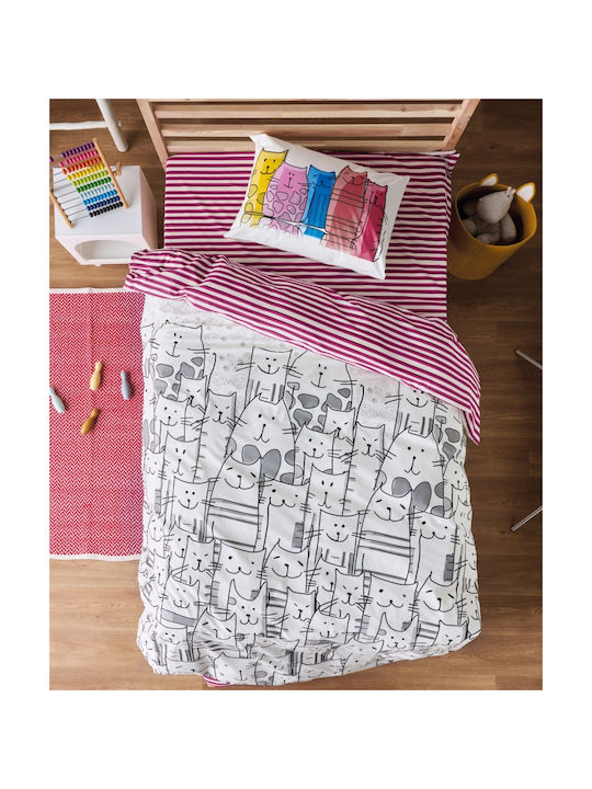Kentia Sheet Set Semi-double Cotton Versus White 190x270cm 3pcs