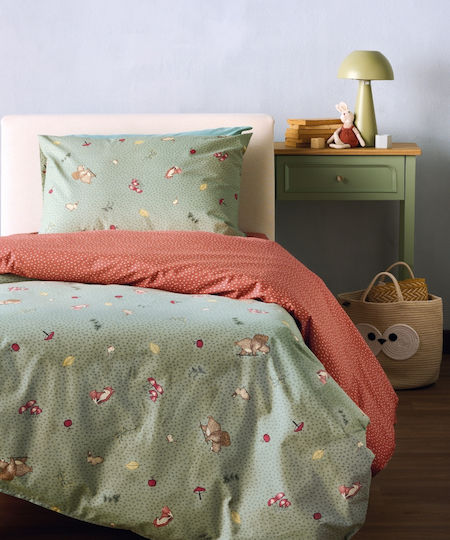 Kentia Sheet Set Single Cotton Versus Green 160x245cm 3pcs