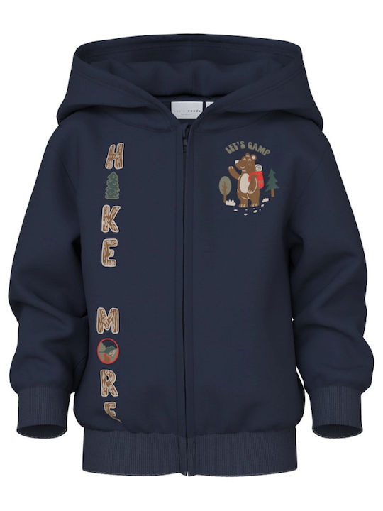 Kids Sweatshirt Cardigan with Hood Blue
