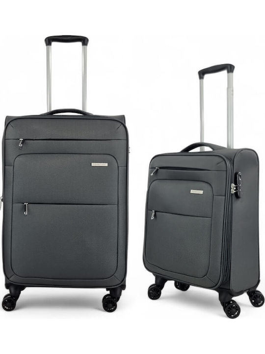 Forecast Forecast Fabric Gray Travel Suitcases Set of 2 Pieces with 4 Wheels